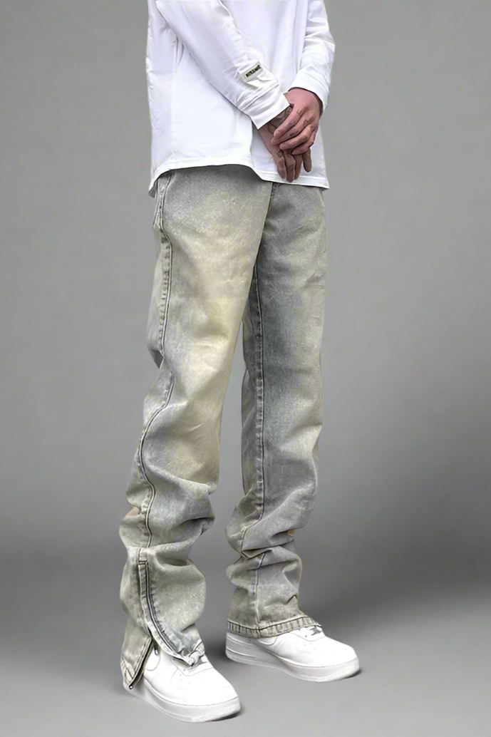 Aria Zip Flared Jeans