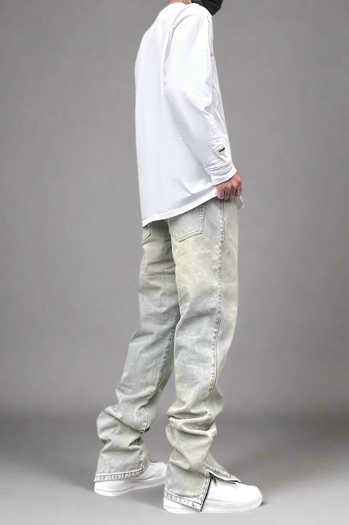 Aria Zip Flared Jeans