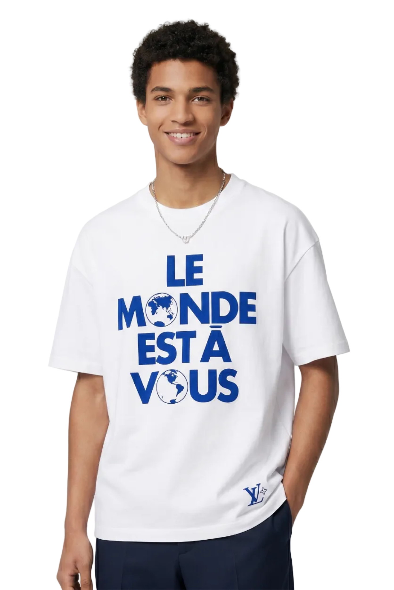 Intarsia "The World is Yours" T-shirt