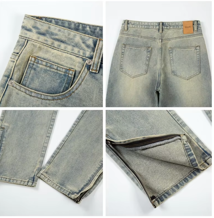 Aria Zip Flared Jeans